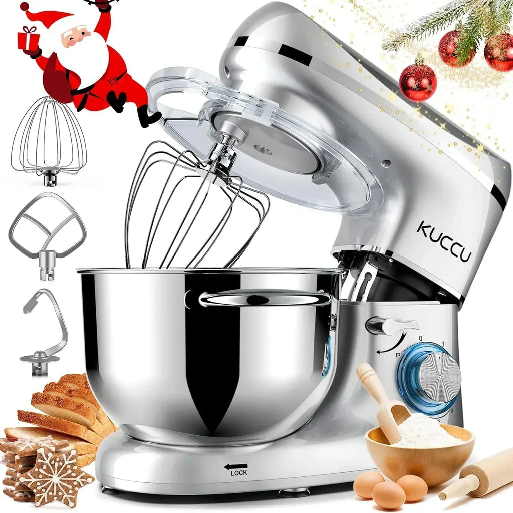 Stand Mixer 6.5 Qt 660W 6-Speed Tilt-Head Food Dough Mixer Kitchen Electric Mixer Stainless Steel wourant
