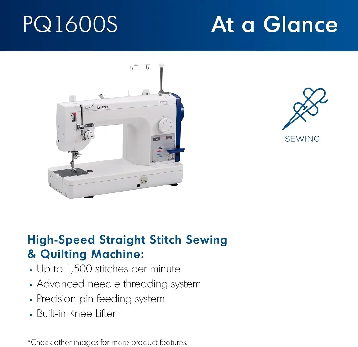 Brother PQ1600S High-Speed Straight Stitch Sewing Quilting Machine wourant