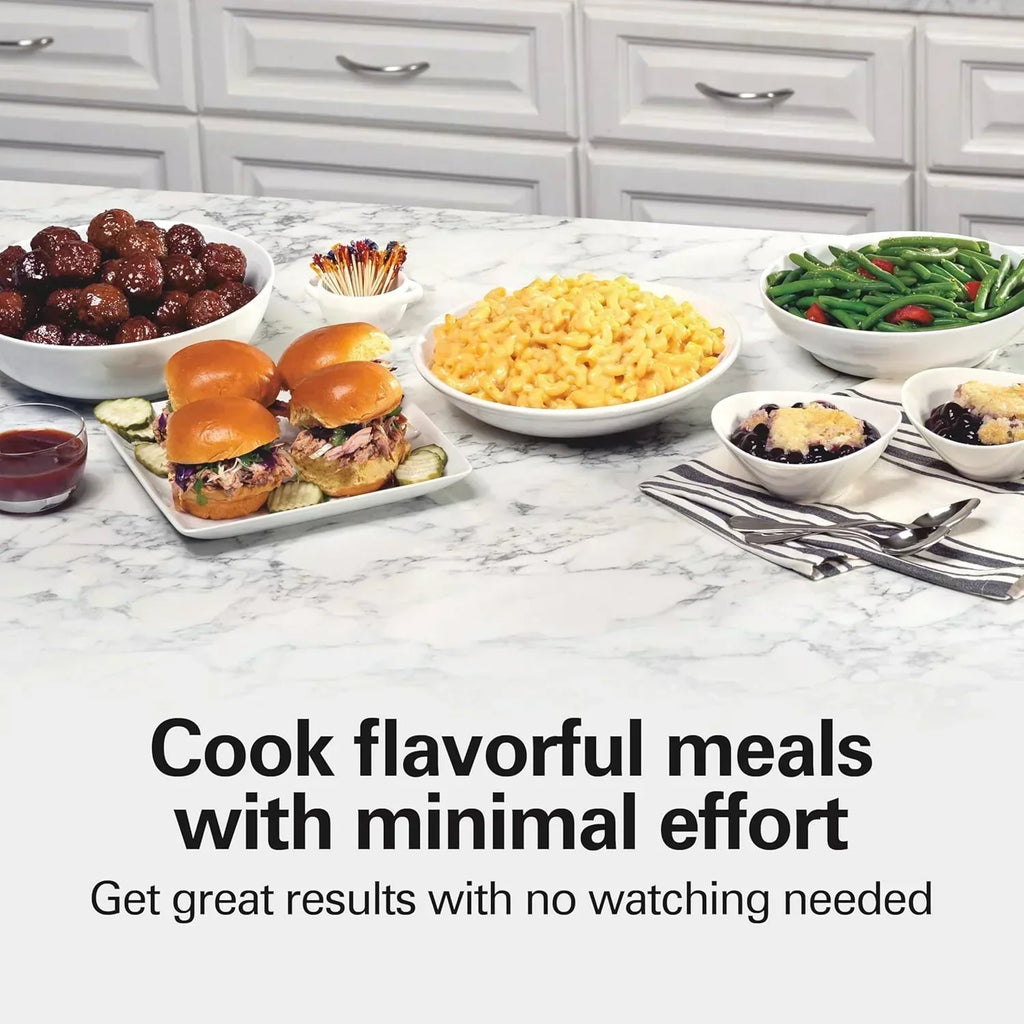 Slow Cooker Extra Large 10 Quart Stay or Go Portable With Lid Lock wourant