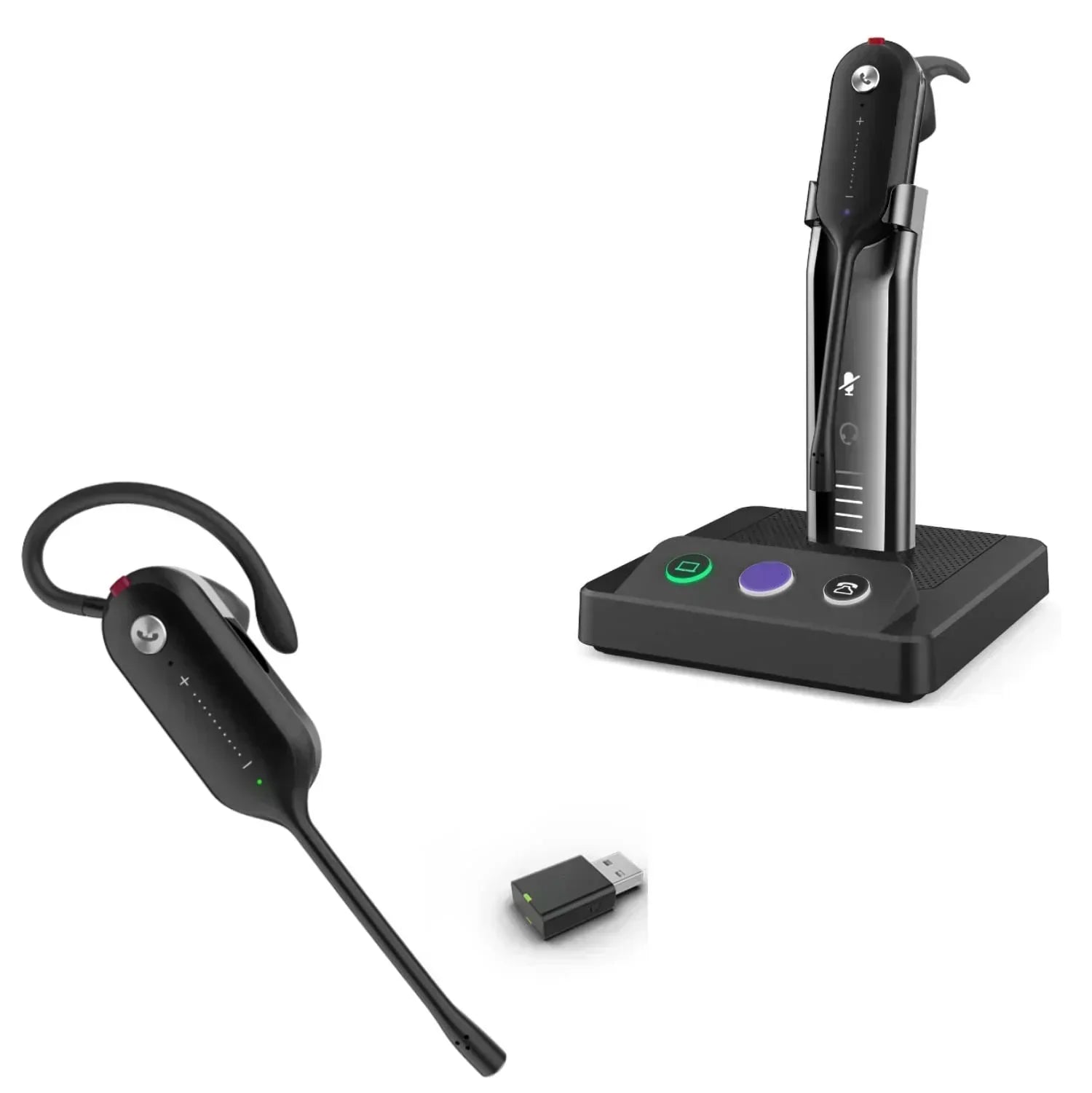 Wireless Headset DECT Headset with Charge Stand for Telephone Office wourant