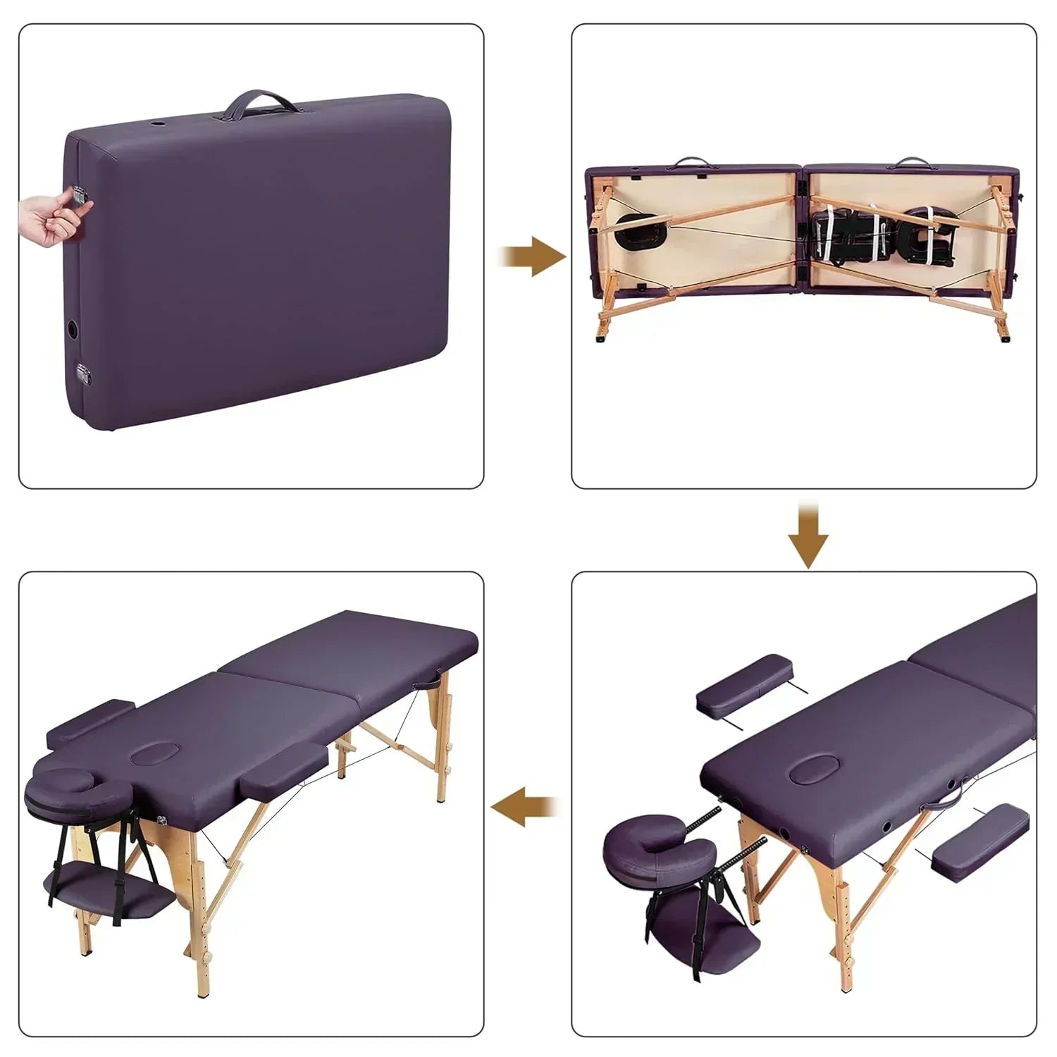 Yaheetech Massage Table Portable Lash Beds Spa Bed Massage Couch Foldable Spa Tables wourant