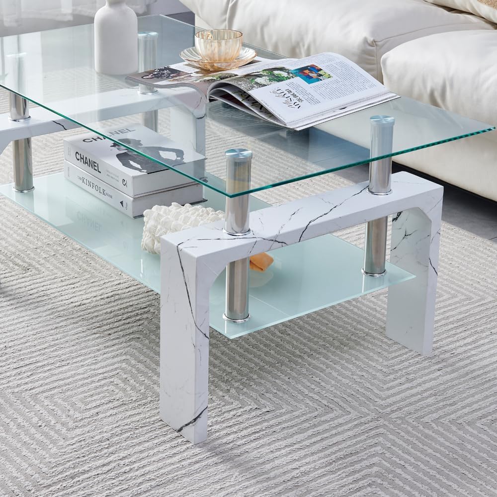 Living Room Rectangle Coffee Table Tea Table Suitable for Waiting Room Modern Side Coffee Table wourant