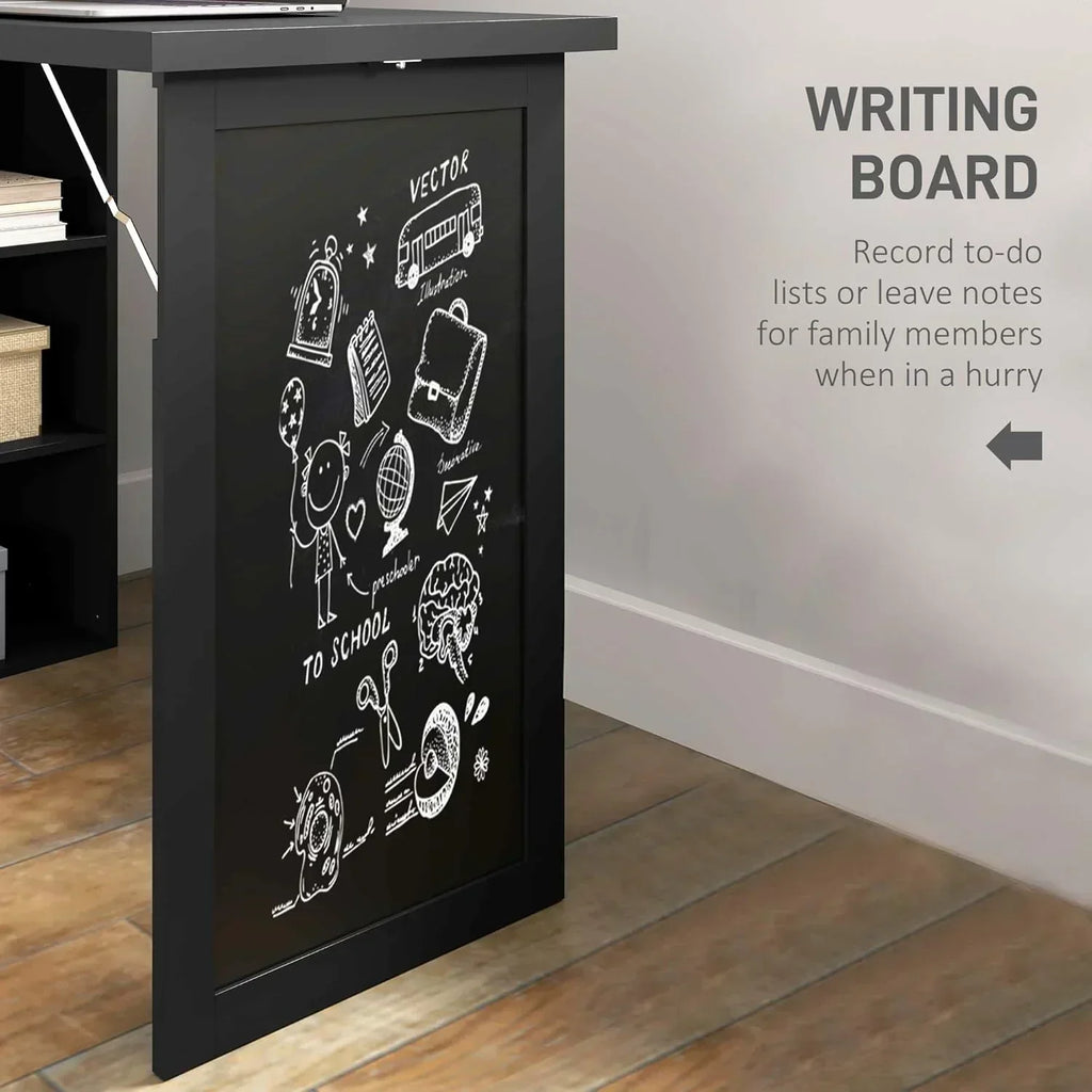 Folding convertible writing desk wall mounted desk cabinet multifunctional home workstation wourant