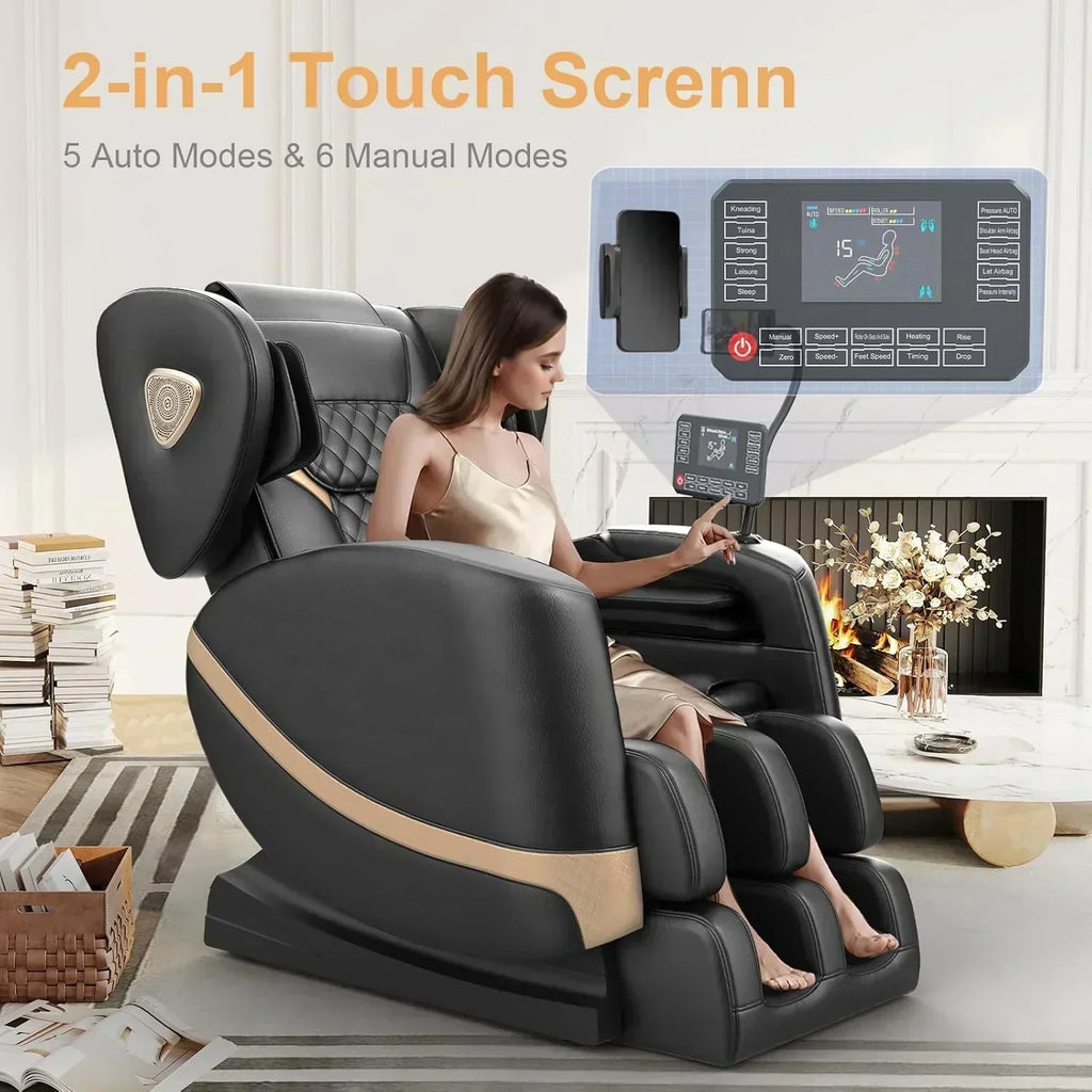2025 Massage Chair Full Body Zero Gravity Massage Chair with 10 Fix Rollers Heating wourant