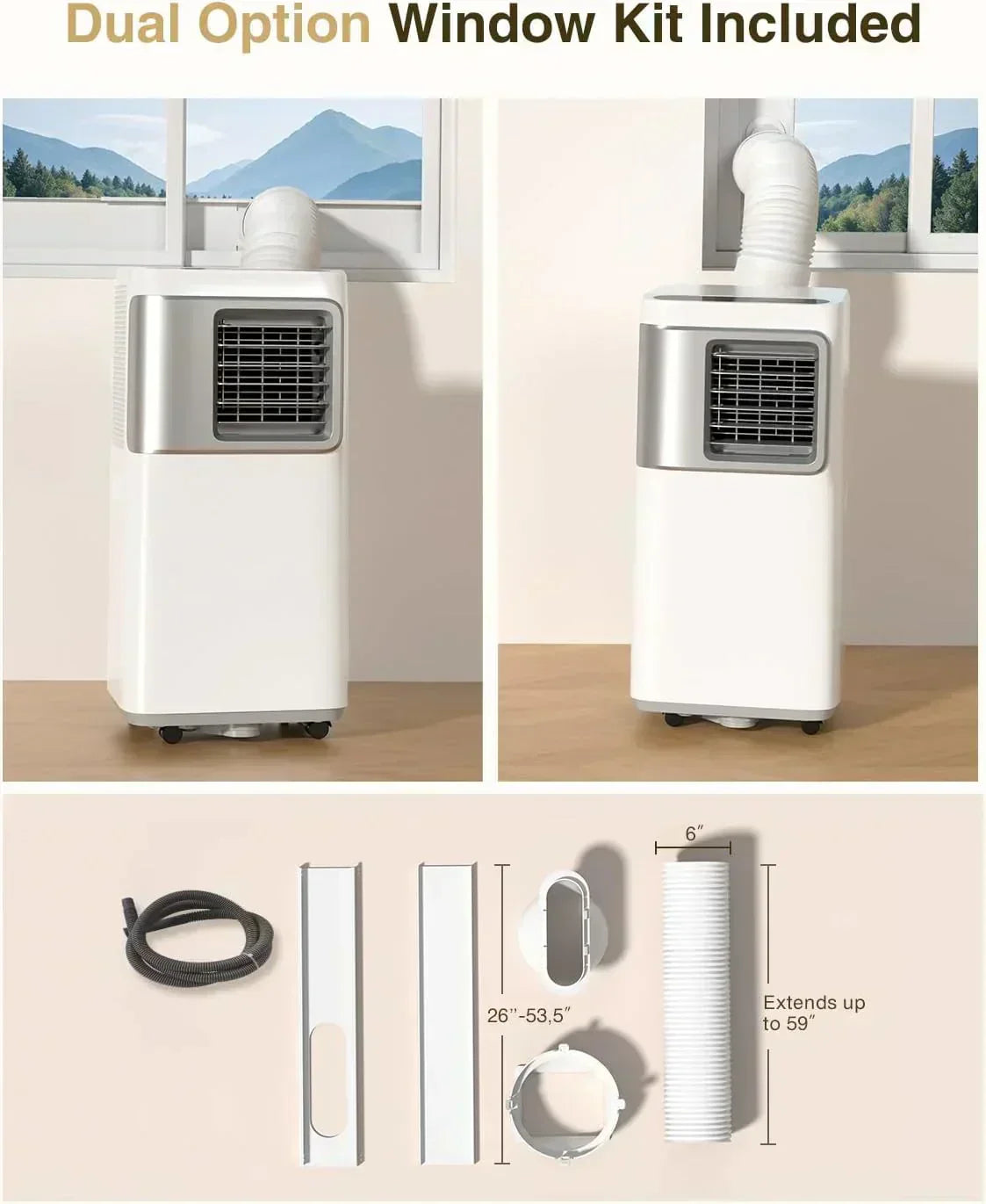 Portable-Air-Conditioners-16,000-Btu AC Unit 5 in 1 Wifi Smart Air Conditioner with APP Fan wourant