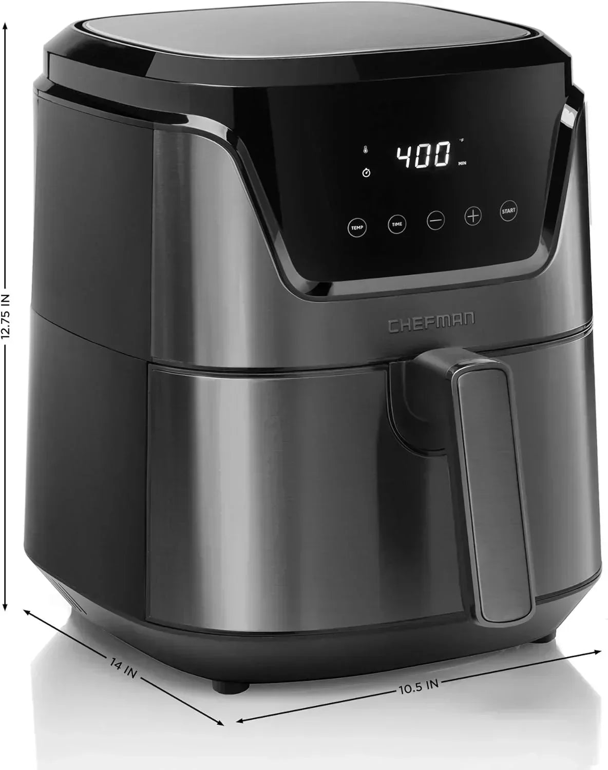 Chefman 6-Quart Double Basket Air Fryer Easy View Window uses two separate nonstick pans wourant