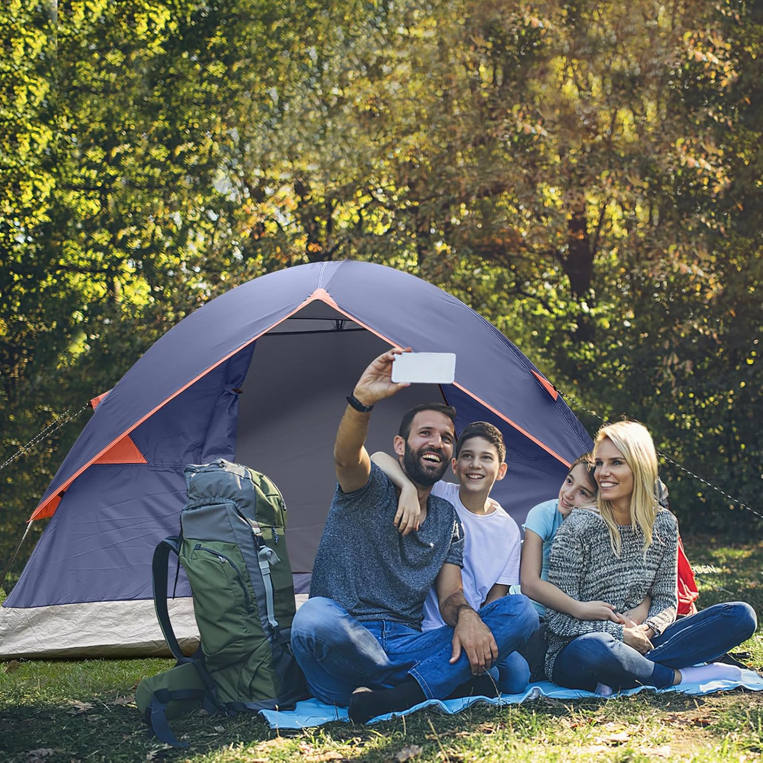 Camping Tent 2/3/4/6 Person Dome Tent Portable Camping Tent Outdoor and Backpacking Beach wourant