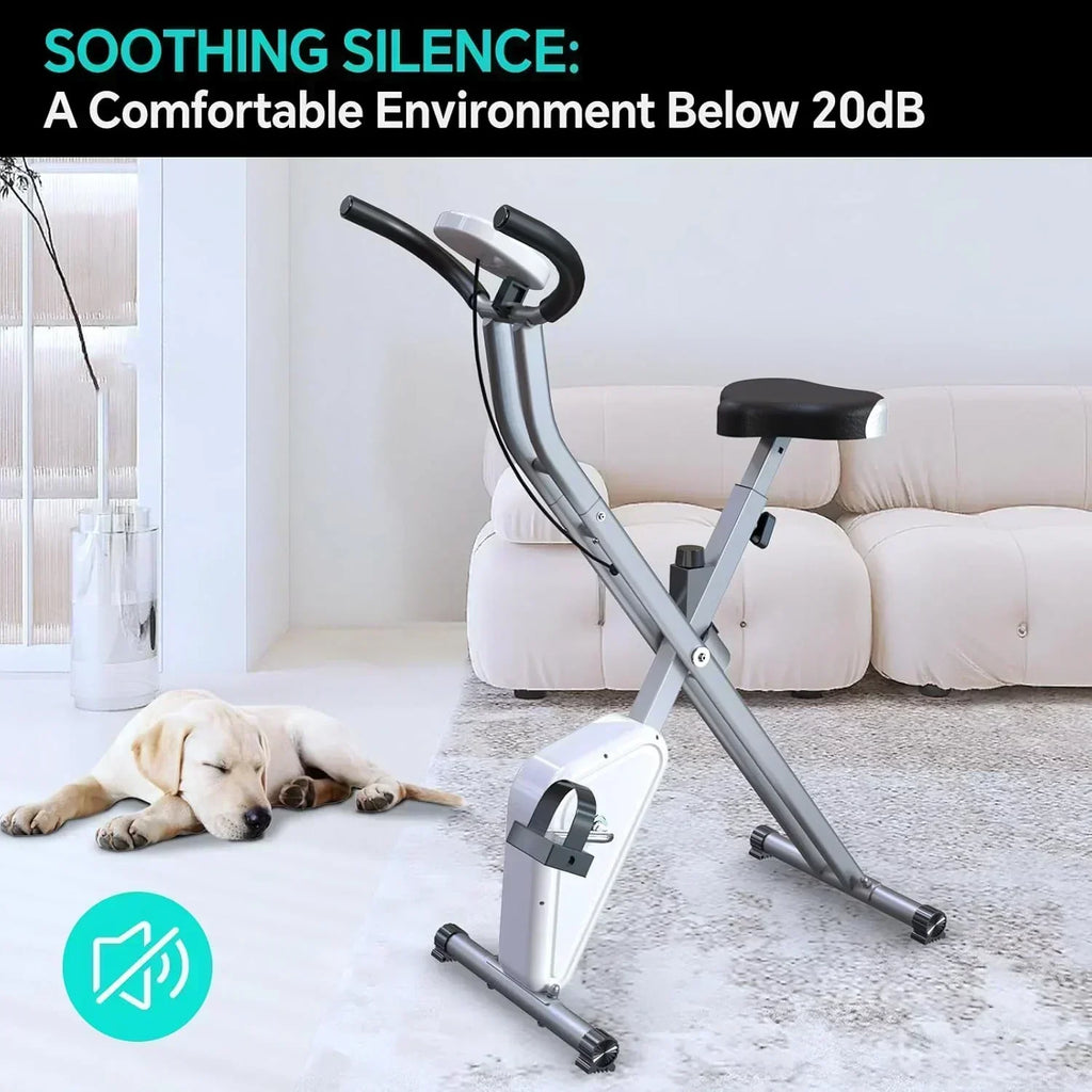 Foldable Exercise Bike Stationary Bikes  5 IN 1 Indoor Workout Cycling Bike Quiet Magnetic Resistance wourant