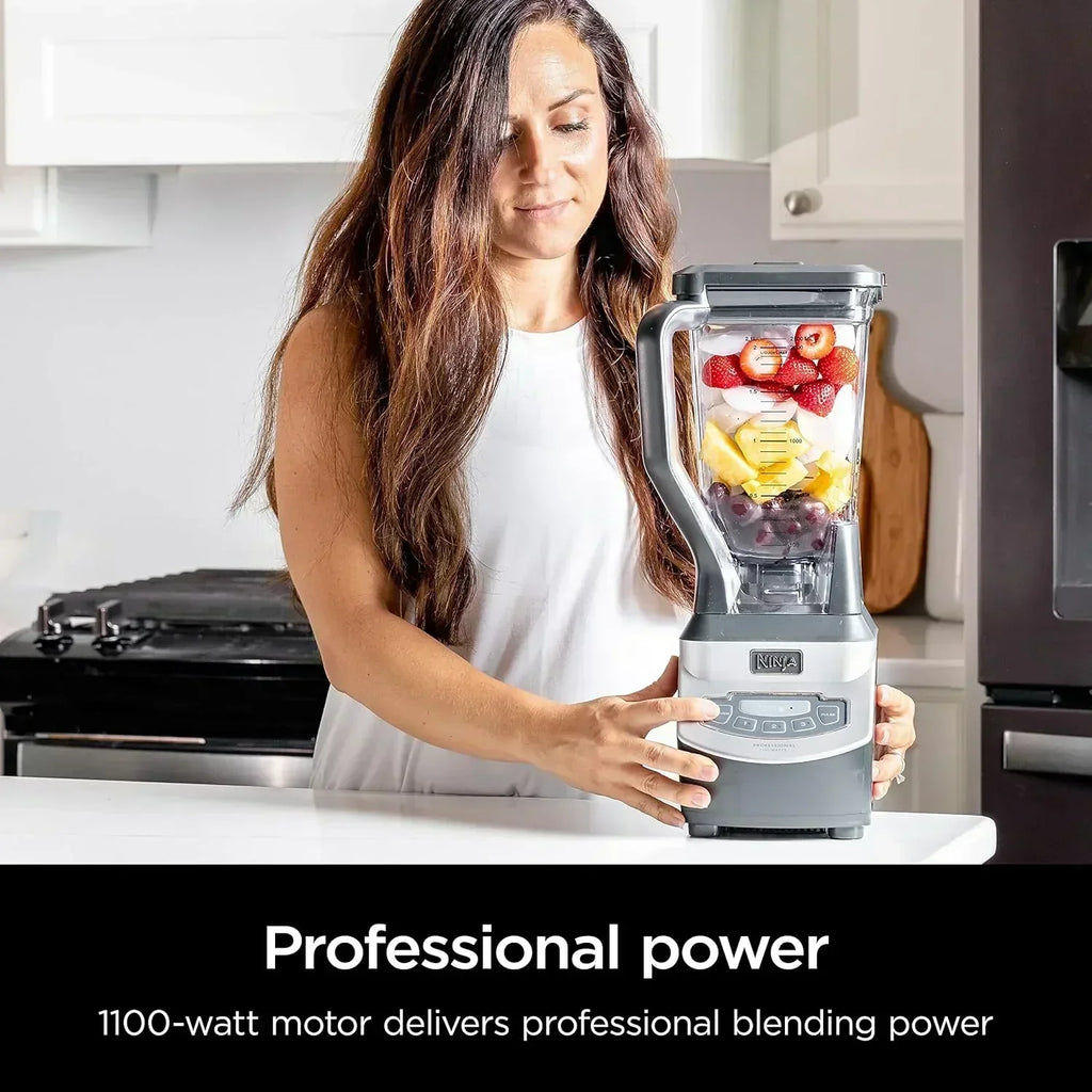 Ninja BL660 Professional Compact Smoothie and Food Processor Blender 1100W 3 Functions wourant