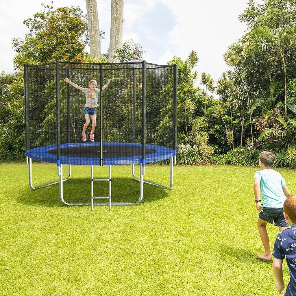 AOTOB 8FT 10FT 12FT 14 FT 15FT Trampoline with Safety Enclosure Net Outdoor Trampoline wourant