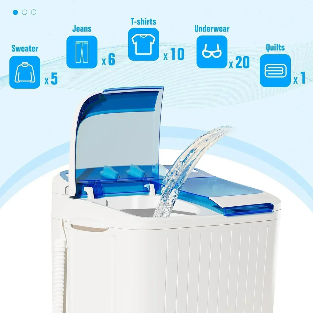 INTERGREAT Portable Washing Machine 16 lb Twin Tub Washing Machine wourant