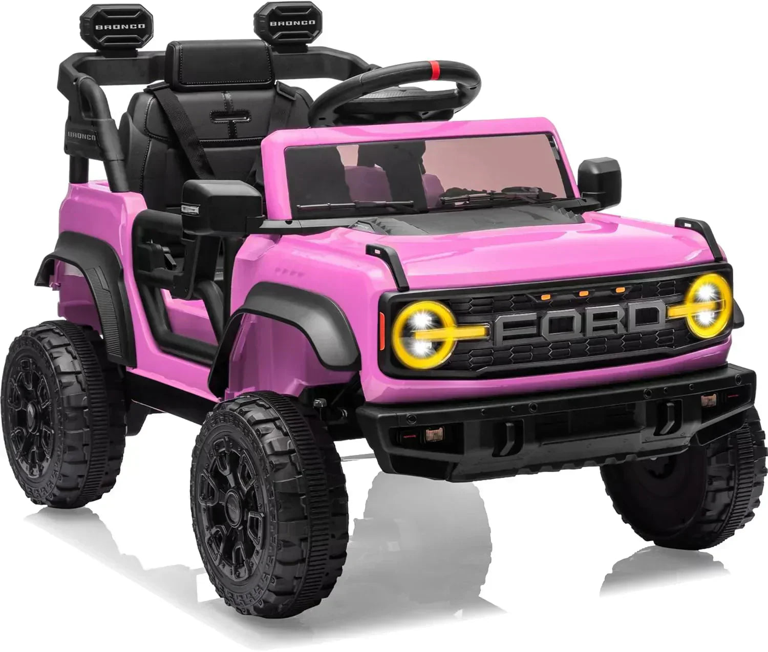 Kids Pink Ride-On Truck Battery Powered Electric Toy Car wourant