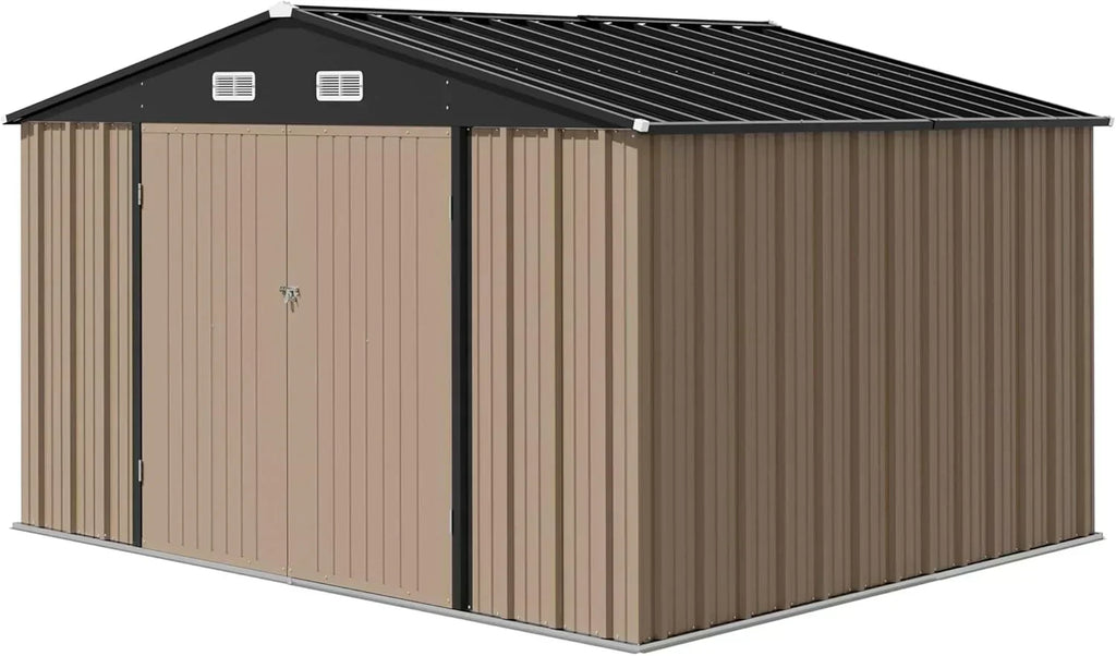 Devoko Outdoor Storage Shed Lockable Metal Garden Shed Steel Anti-Corrosion Storage House wourant
