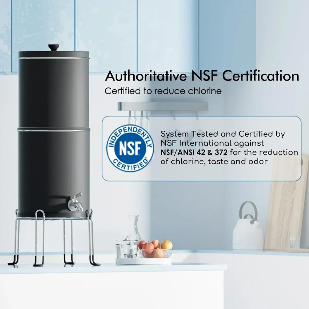 Purewell three-stage 0.01μm ultrafiltration gravity water filtration system 304 wourant