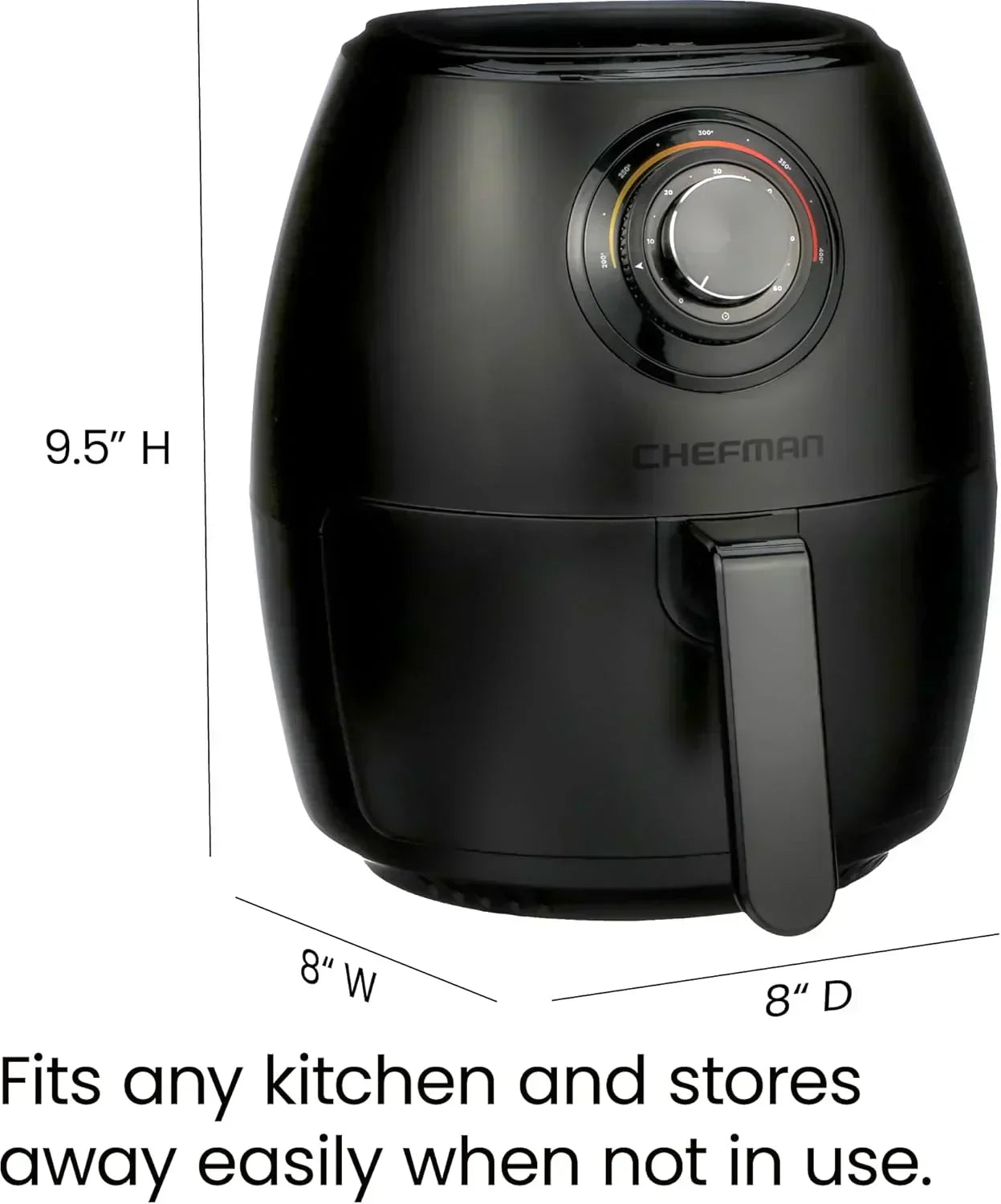 Chefman Compact 6.3-Quart Digital Air Fryer with Rotisserie Dehydrator and Convection Oven wourant