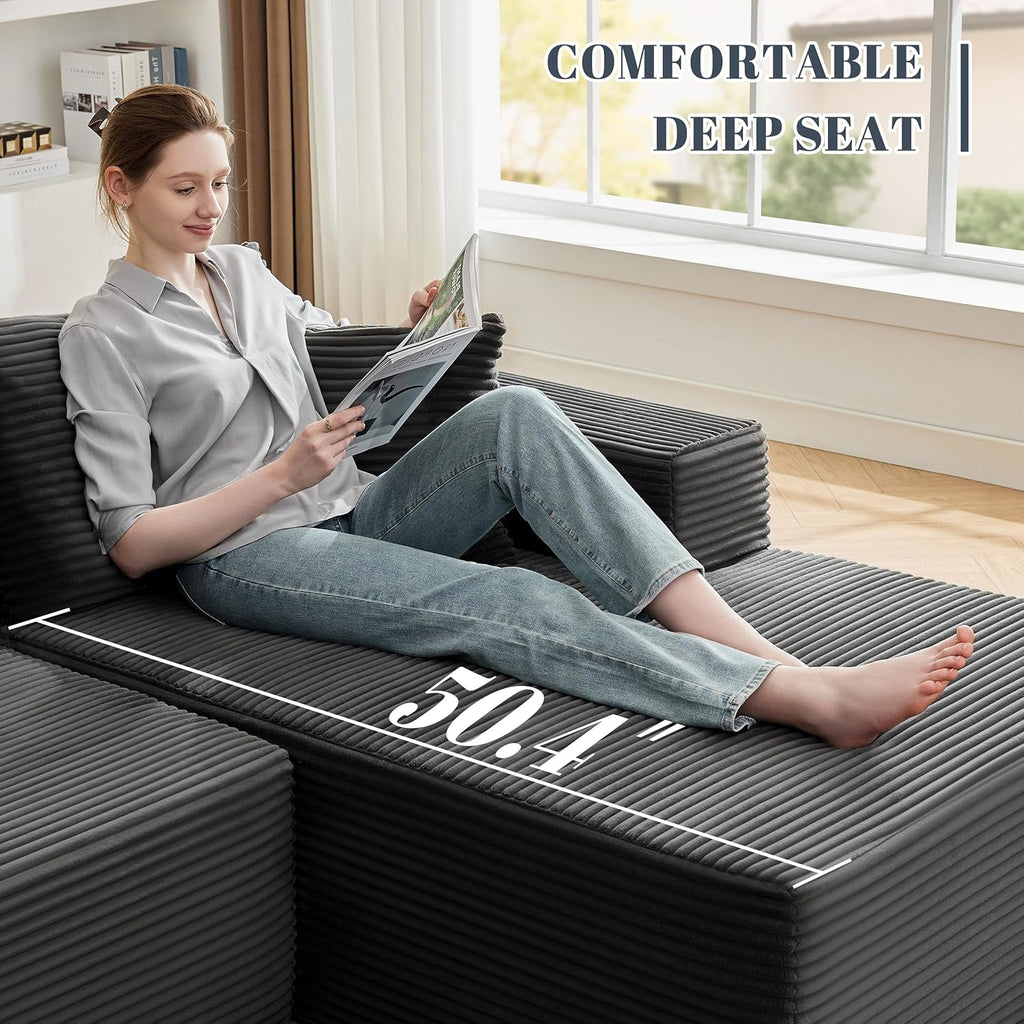 110-inch cloud sofa boneless sofa in the living room modular sofa with deep seats wourant