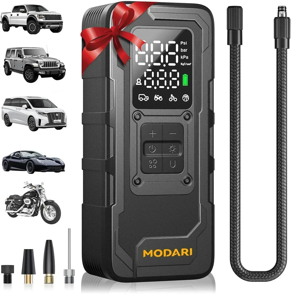 Tire Inflator Portable Air Compressor 4x Speed 160 PSI Cordless Tire Inflator with Pressure Gauge wourant