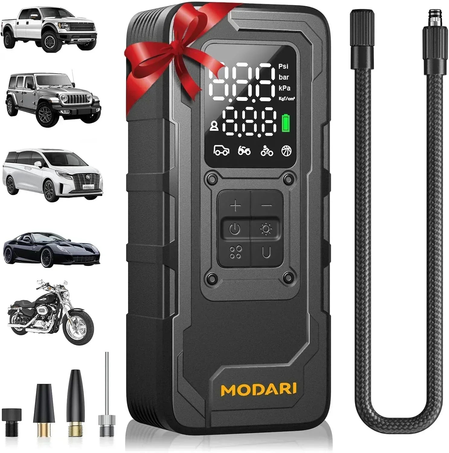 Tire Inflator Portable Air Compressor 4x Speed 160 PSI Cordless Tire Inflator with Pressure Gauge wourant