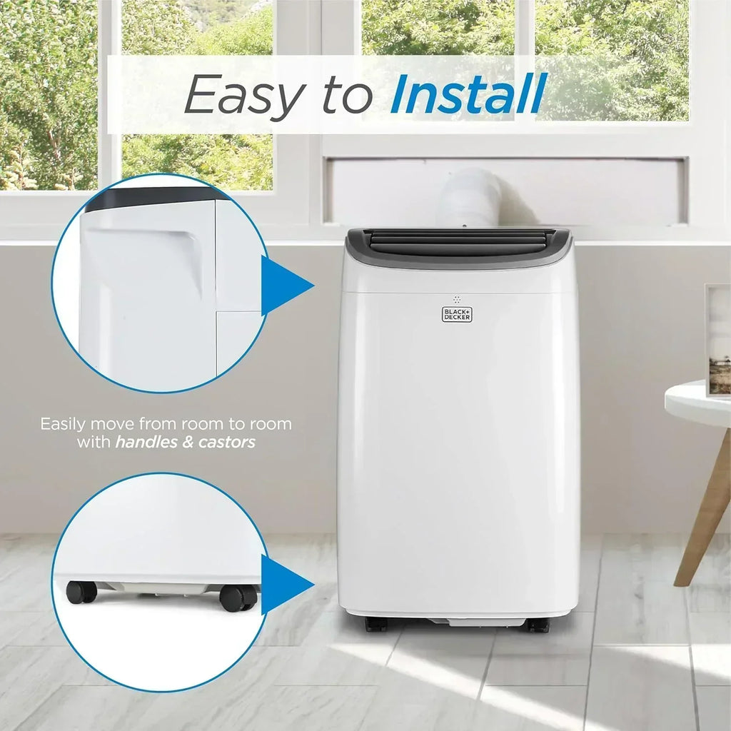 BLACK+DECKER 10,000 BTU Portable Air Conditioner for Rooms up to 450 Sq with Remote Control wourant