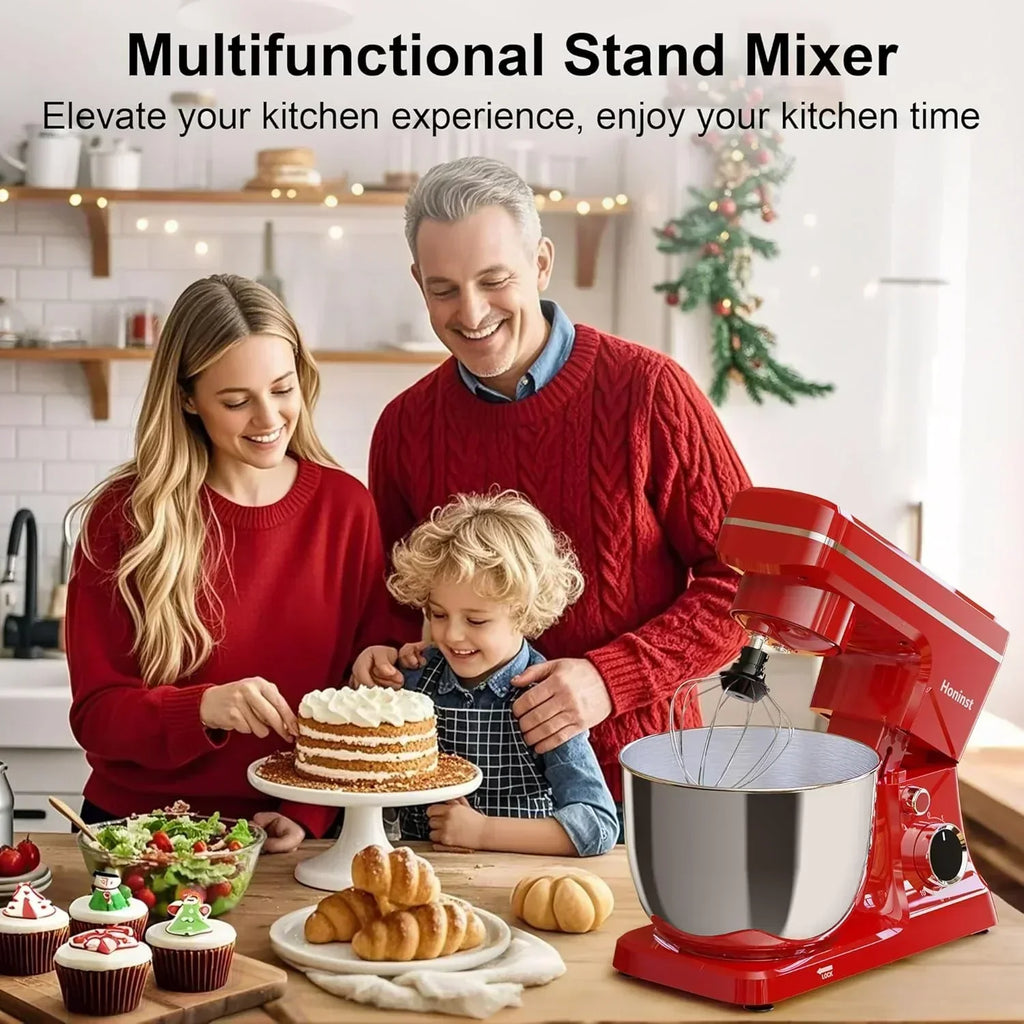 10-Speed Stand Mixer with 8-in-1 Splash Guard Tilt Head 6-Quart Stainless Steel Bowl wourant