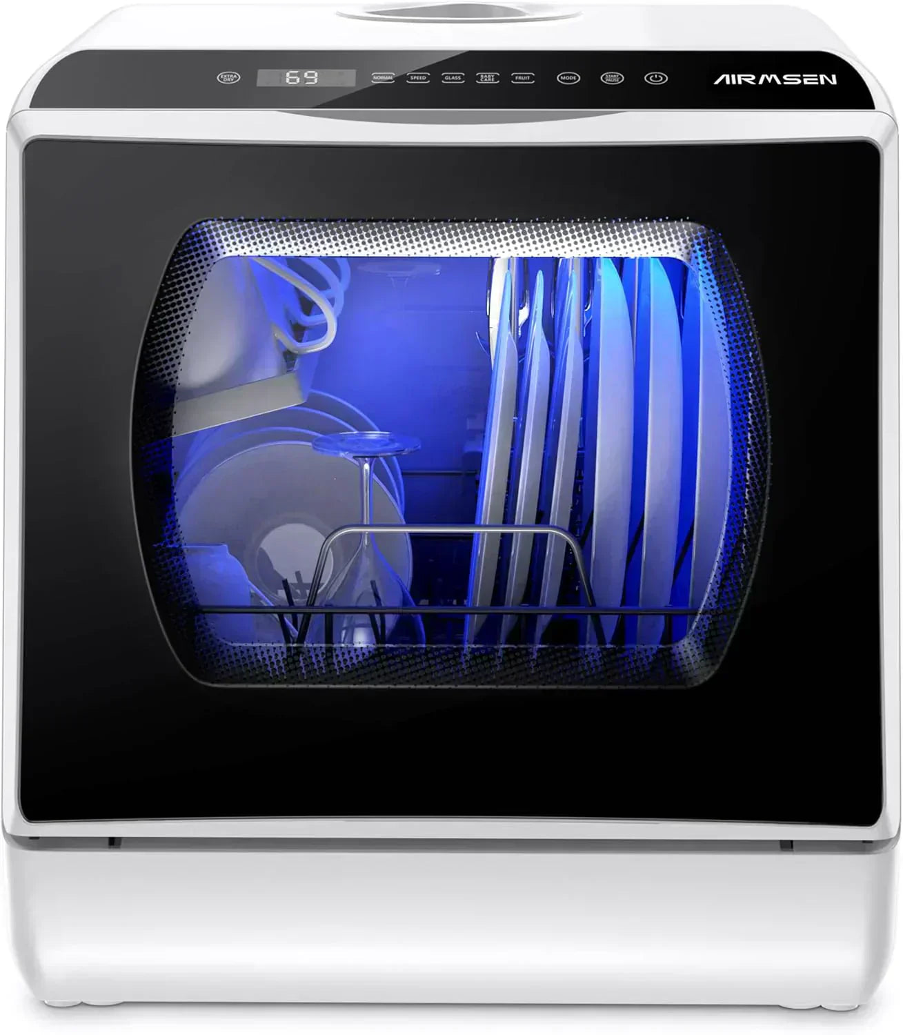 AIRMSEN portable tabletop dishwasher 5 washing programs mini dishwasher wourant