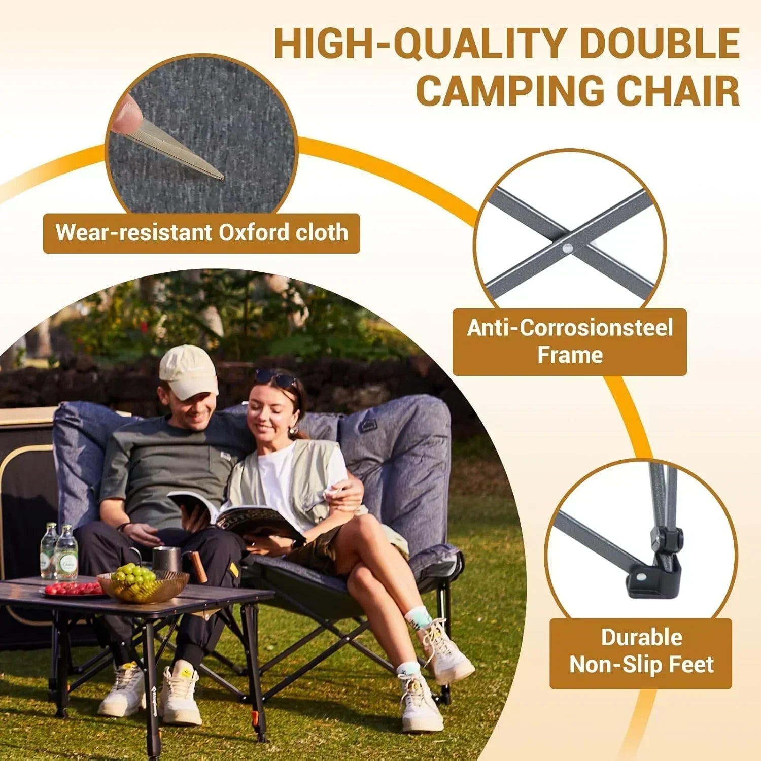 Butterfly chair extra large thick comfortable camping chair portable folding chair heavy duty seat wourant