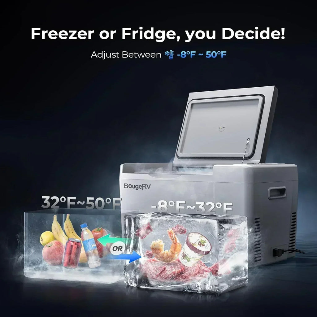 BougeRV 12 Volt Refrigerator 12V Car Fridge 23 Quart Portable Freezer Compressor Cooler wourant