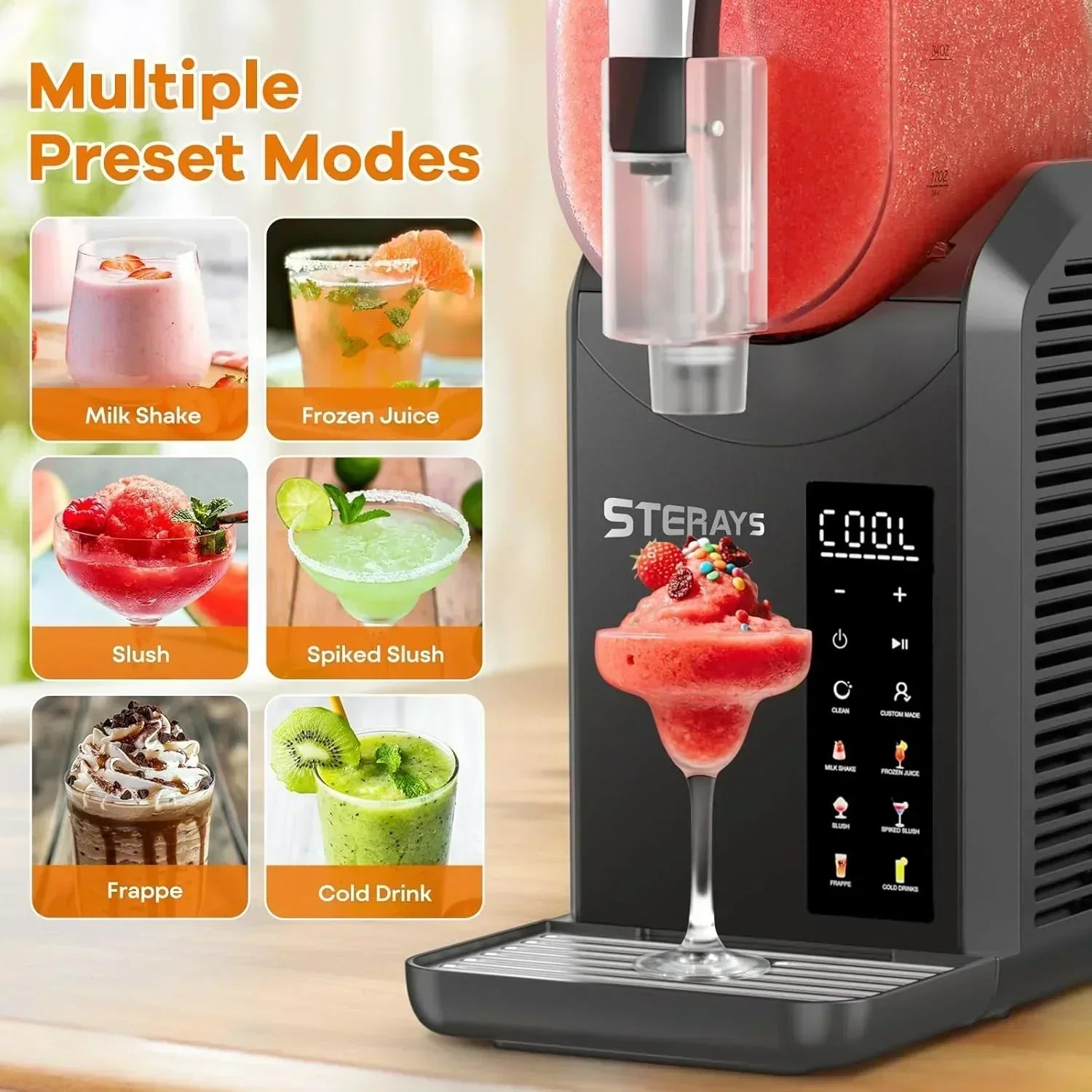 Ninja SLUSHi with RapidChill Technology 88 oz. Frozen Drink Slushie Machine 5 Preset Programs wourant