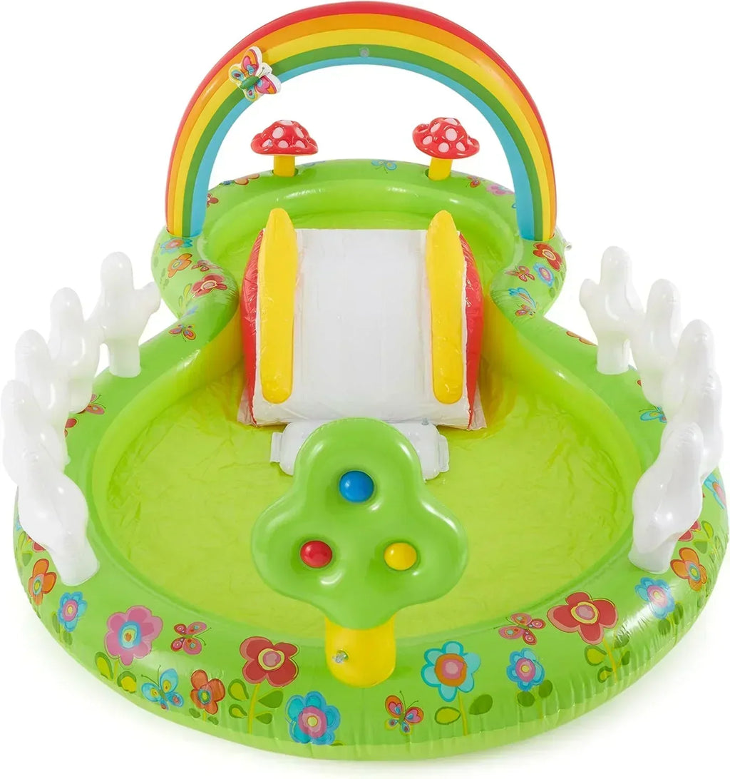 Intex 96" x 78" x 28" Inflatable Jungle Adventure Play Center Spray Kiddie Pool Water Slide wourant
