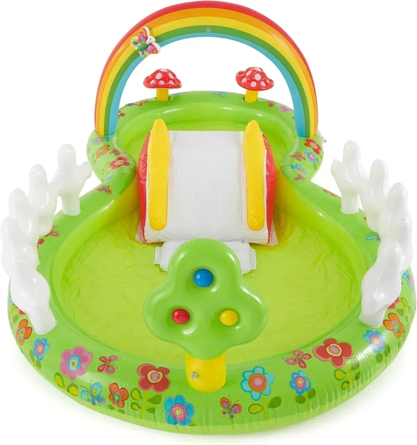 Intex 96" x 78" x 28" Inflatable Jungle Adventure Play Center Spray Kiddie Pool Water Slide wourant