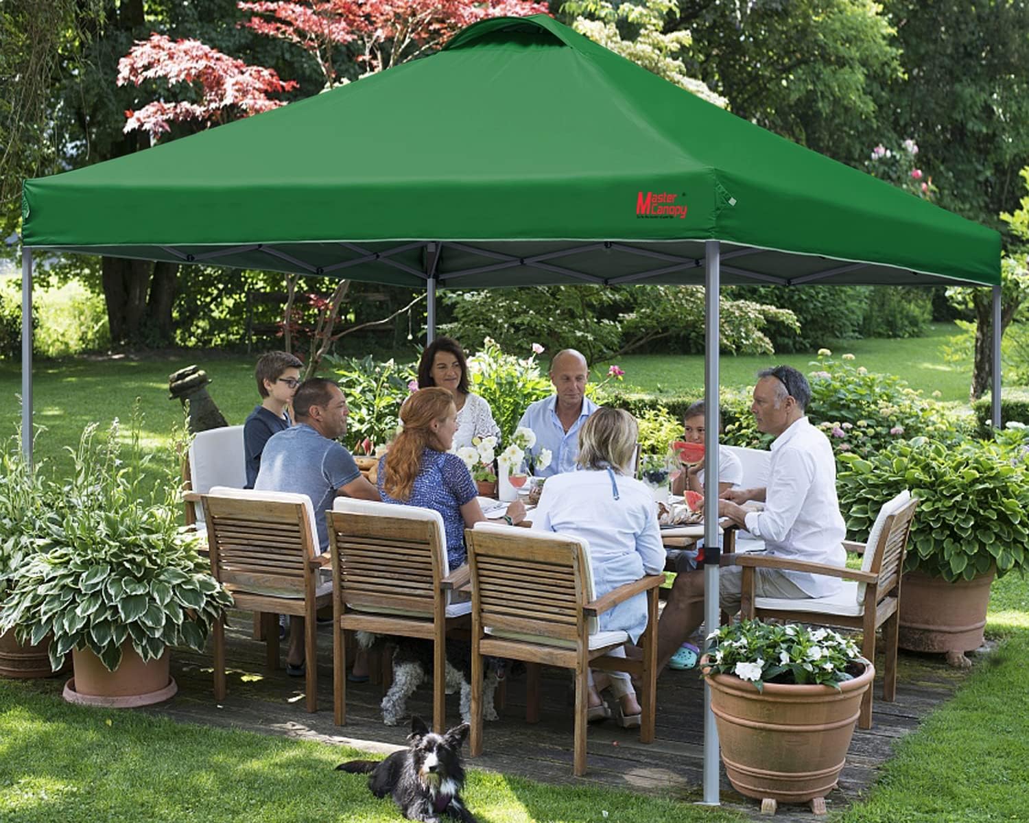 Durable Pop-up Canopy Tent with Roller Bag (10x10 Black) wourant