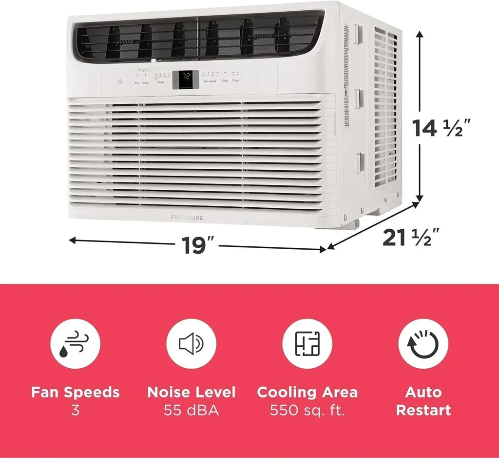 Frigidaire 5,000 BTU Window Air Conditioner Remote Control Cools Up to 150 Sq. Ft. Quiet Operation wourant