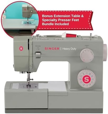 SINGER Heavy Duty 4452 High Speed Sewing Machine Accessory Kit Strong Motor 110 Stitch Applications wourant