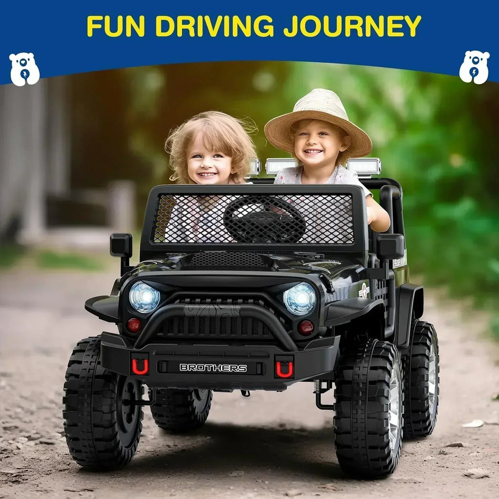 L8 Ride On Car 2 Seater 12V Kids Electric Car Remote Control 4-Wheel Suspension Bluetooth Speaker wourant