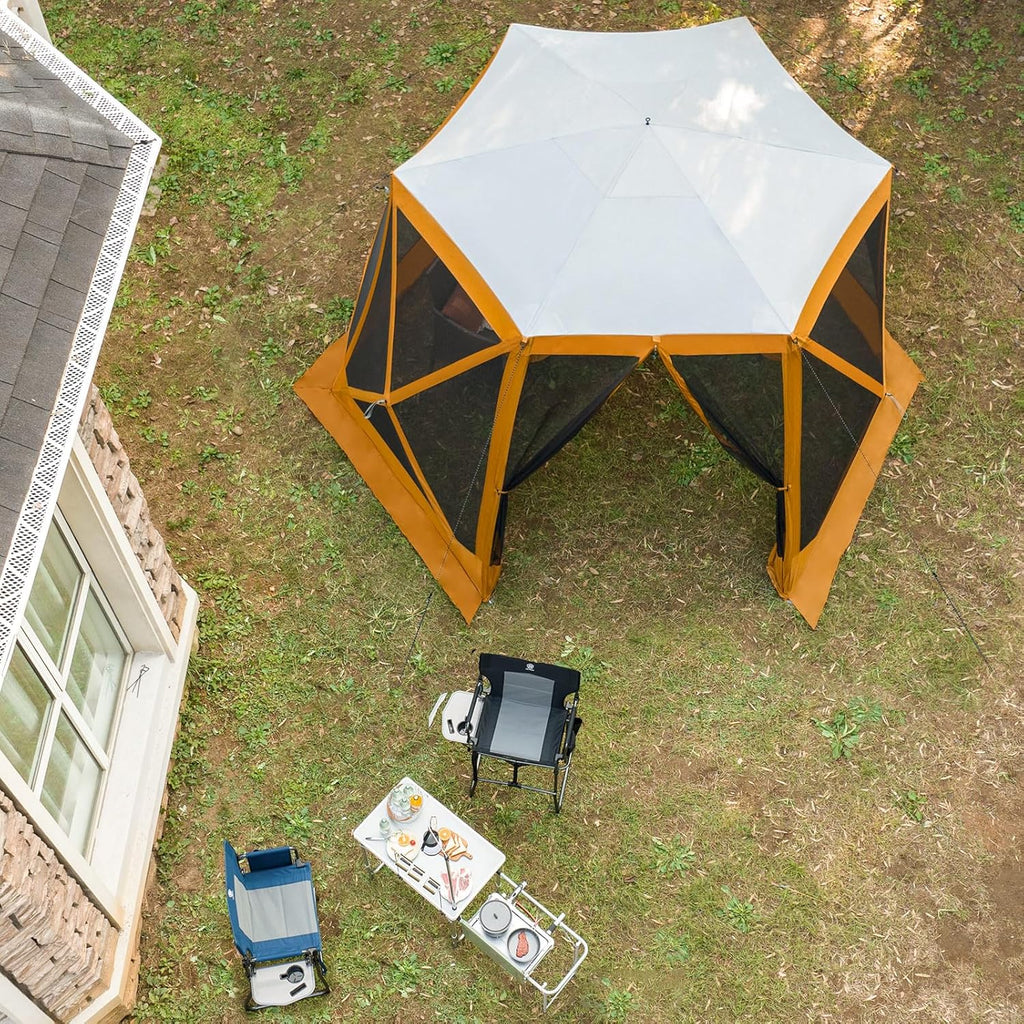 Pop up Screen House Tent for Camping 11.5 x 9.8 ft Instant Screened Gazebo Canopy wourant