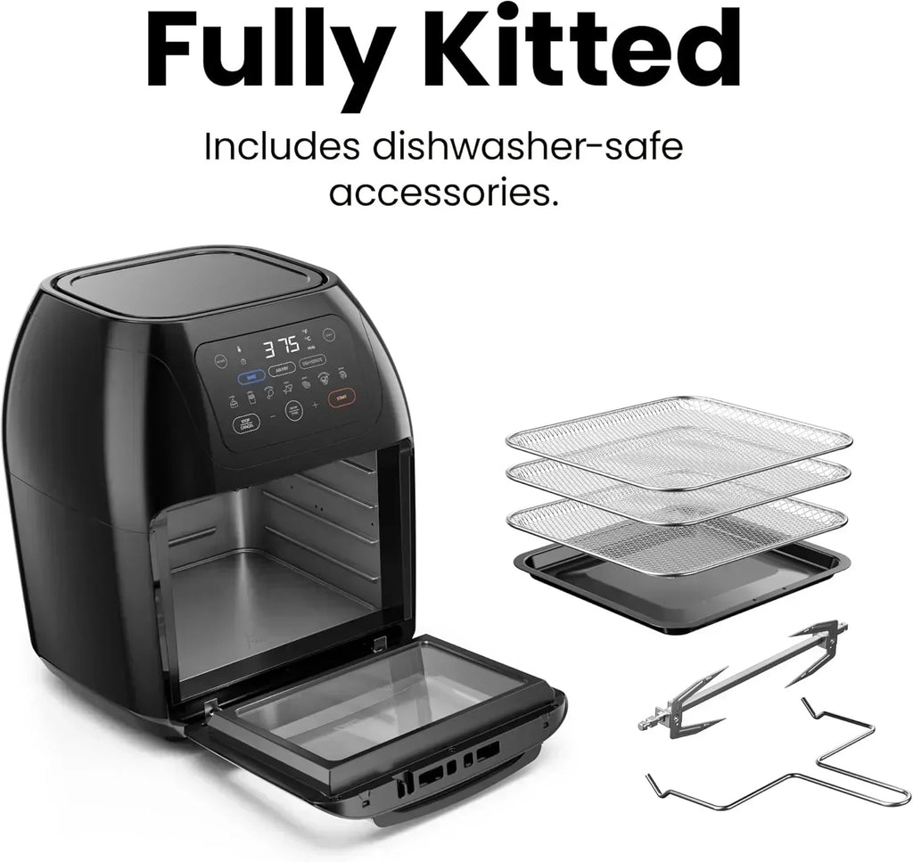 Chefman Compact 6.3-Quart Digital Air Fryer with Rotisserie Dehydrator and Convection Oven wourant
