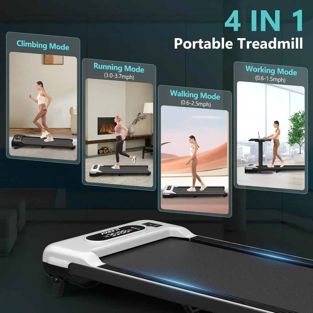 2.5 HP Portable Treadmill with Inclined Walking Pad Panel and Remote 4-in-1 Walking Treadmill wourant