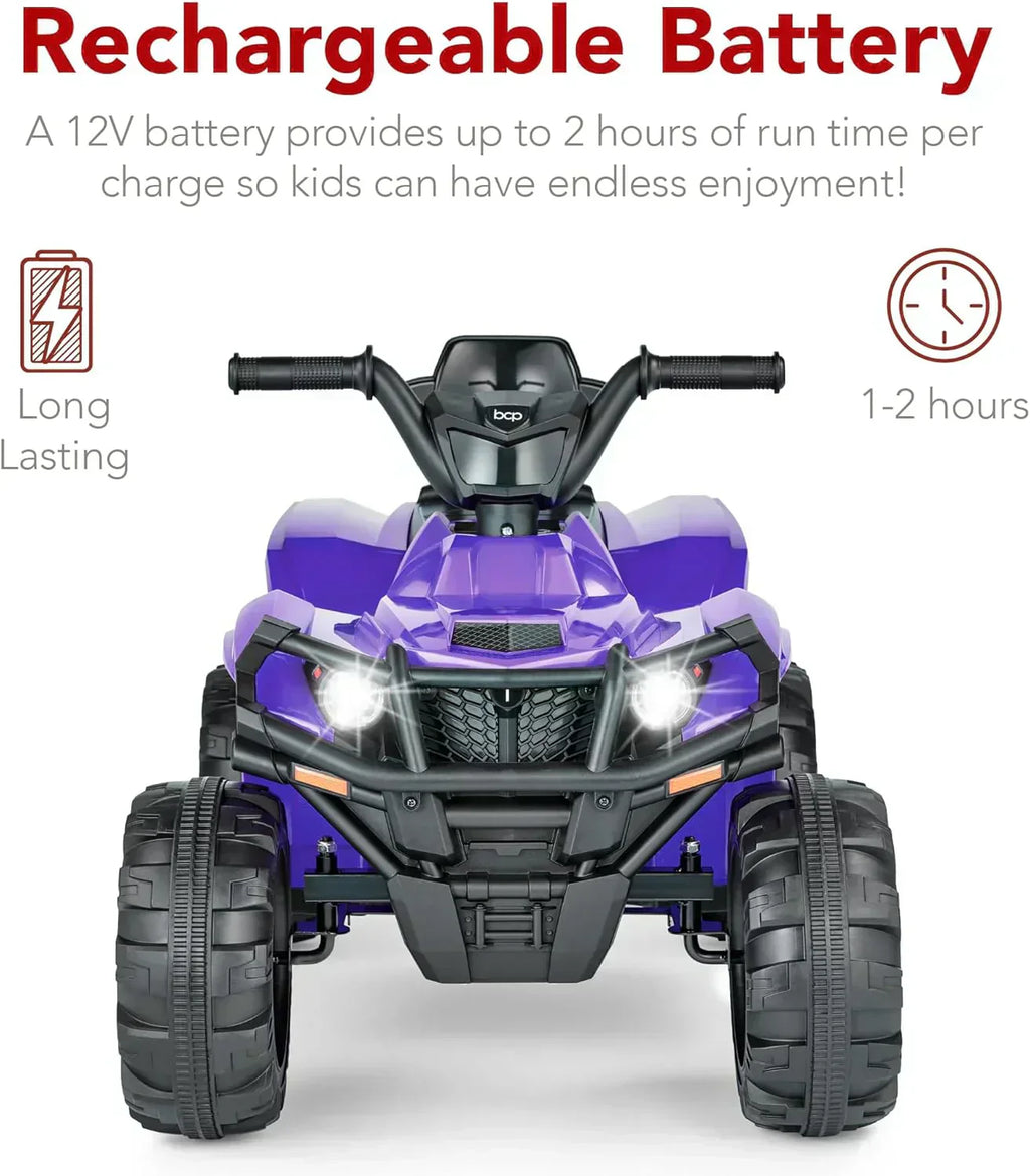 Best Choice Products 12V Kids Ride-On Electric ATV 4-Wheeler Quad Car Toy Bluetooth Audio wourant