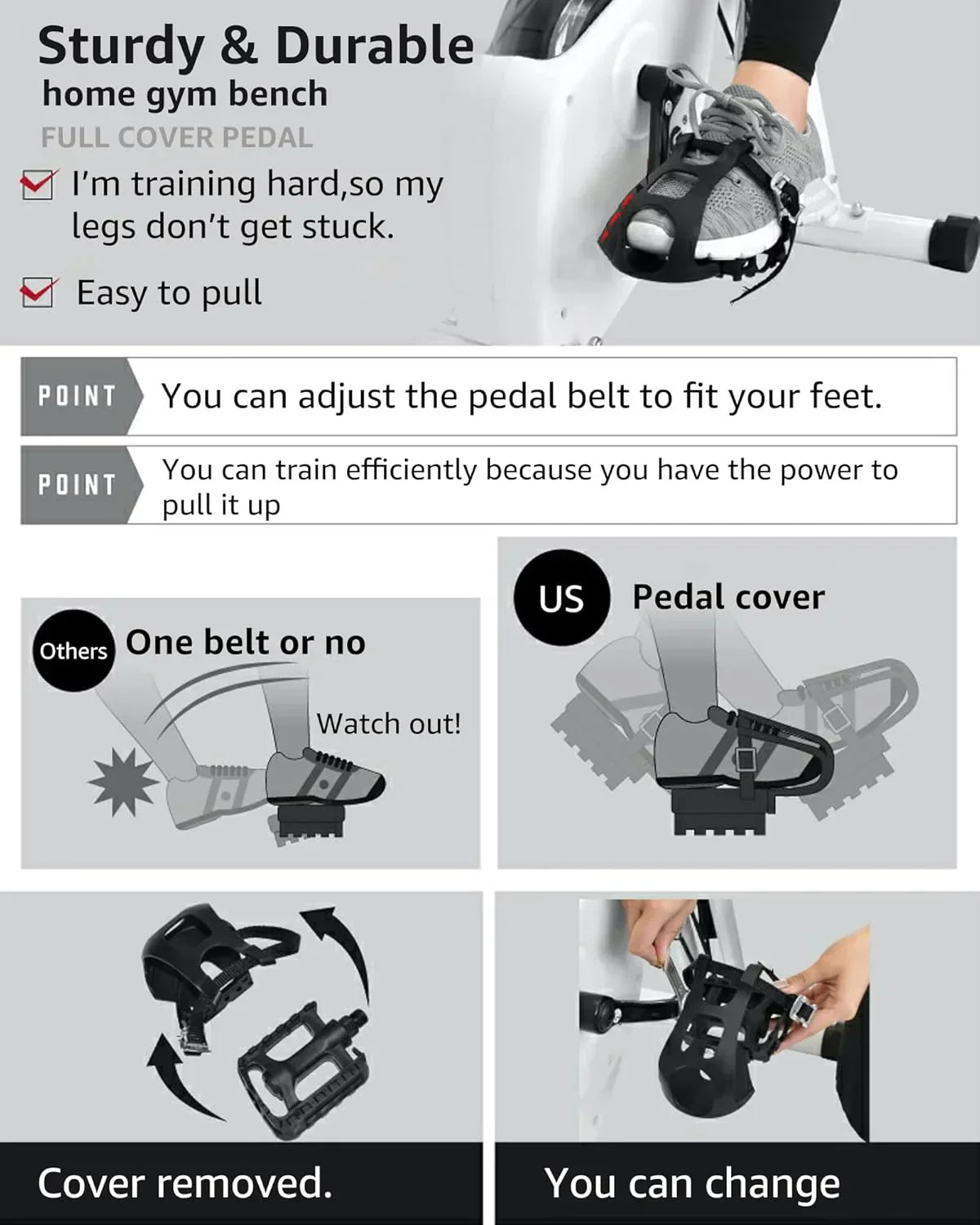Foldable Exercise Bike Stationary Bikes  5 IN 1 Indoor Workout Cycling Bike Quiet Magnetic Resistance wourant