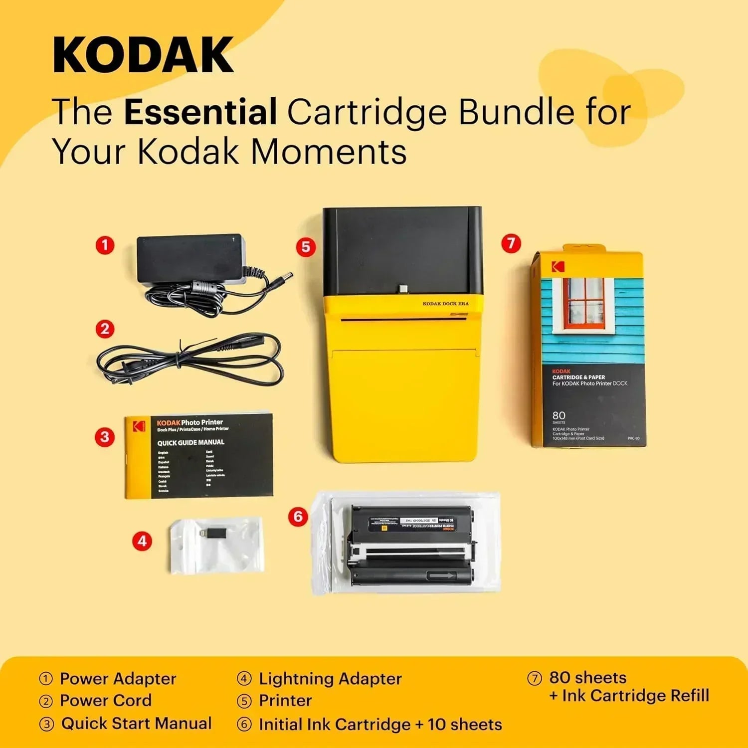 KODAK Dock ERA Plus 4PASS Instant Photo Printer 4x6 wourant