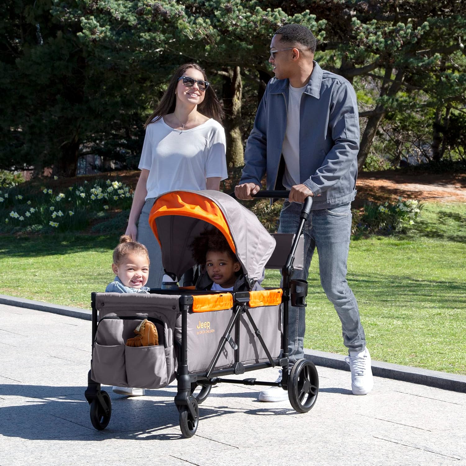 Jeep Sport All-Terrain Stroller Wagon by Delta Children Includes Canopy Parent Organizer wourant