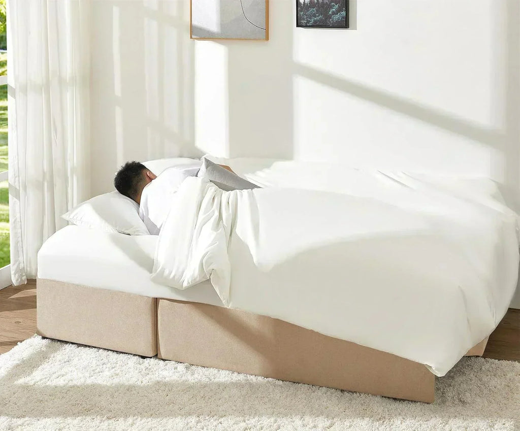 VanAcc Sofa Bed Sleeper Sofa with Storage Chaise 2 in 1 Pull Out Couch Living Room wourant