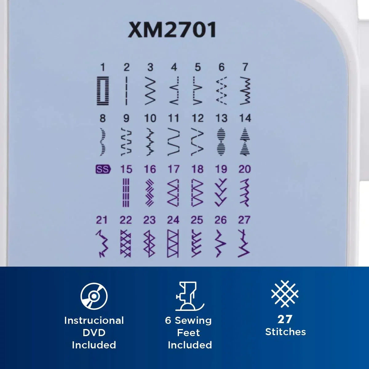 Brother XM2701 Sewing Machine Lightweight Full Featured 27 Stitches 6 Included Feet wourant