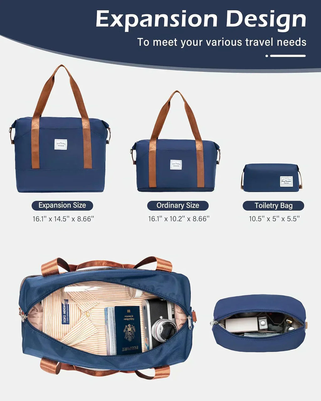 LONG VACATION 6 Piece Luggage Set Carry on Suitcase with ABS+PC hardshell Spinner Wheels wourant