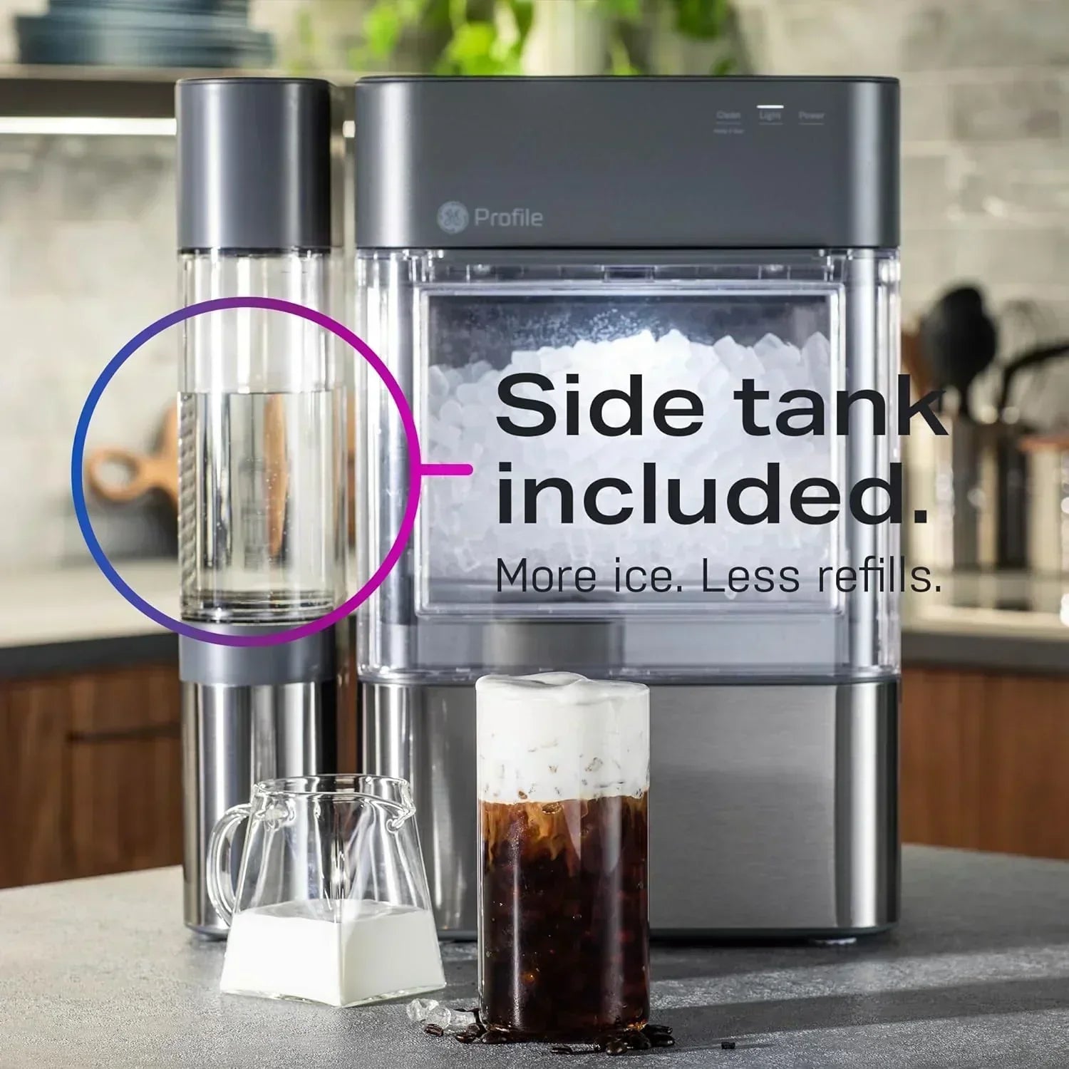 GE Profile Opal 2.0 with 0.75 Gallon Tank Chewable Crunchable Countertop Nugget Ice Maker wourant