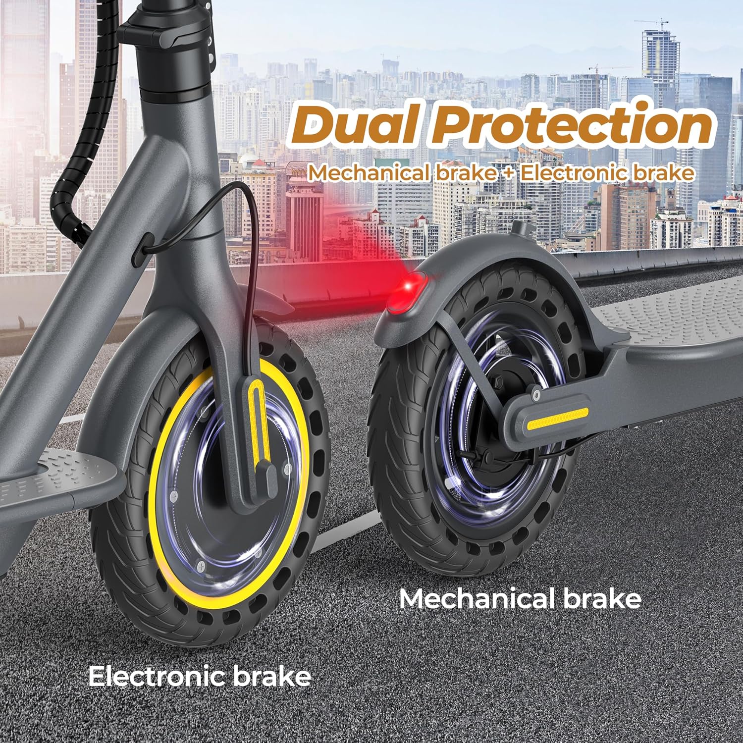 Electric Scooter 350W/500W Motor Top Speed 19/22 mph Max 16/23/28Miles Ranges Foldable E Scooter wourant