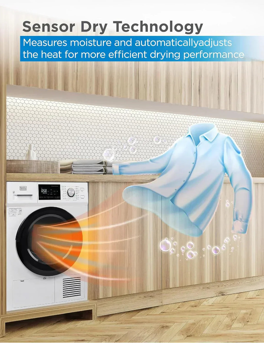 Compact Clothes Dryer 1.5 Cu. Ft. 850W Electric Dryer 120V Vented Dryer Stainless Steel Drum wourant
