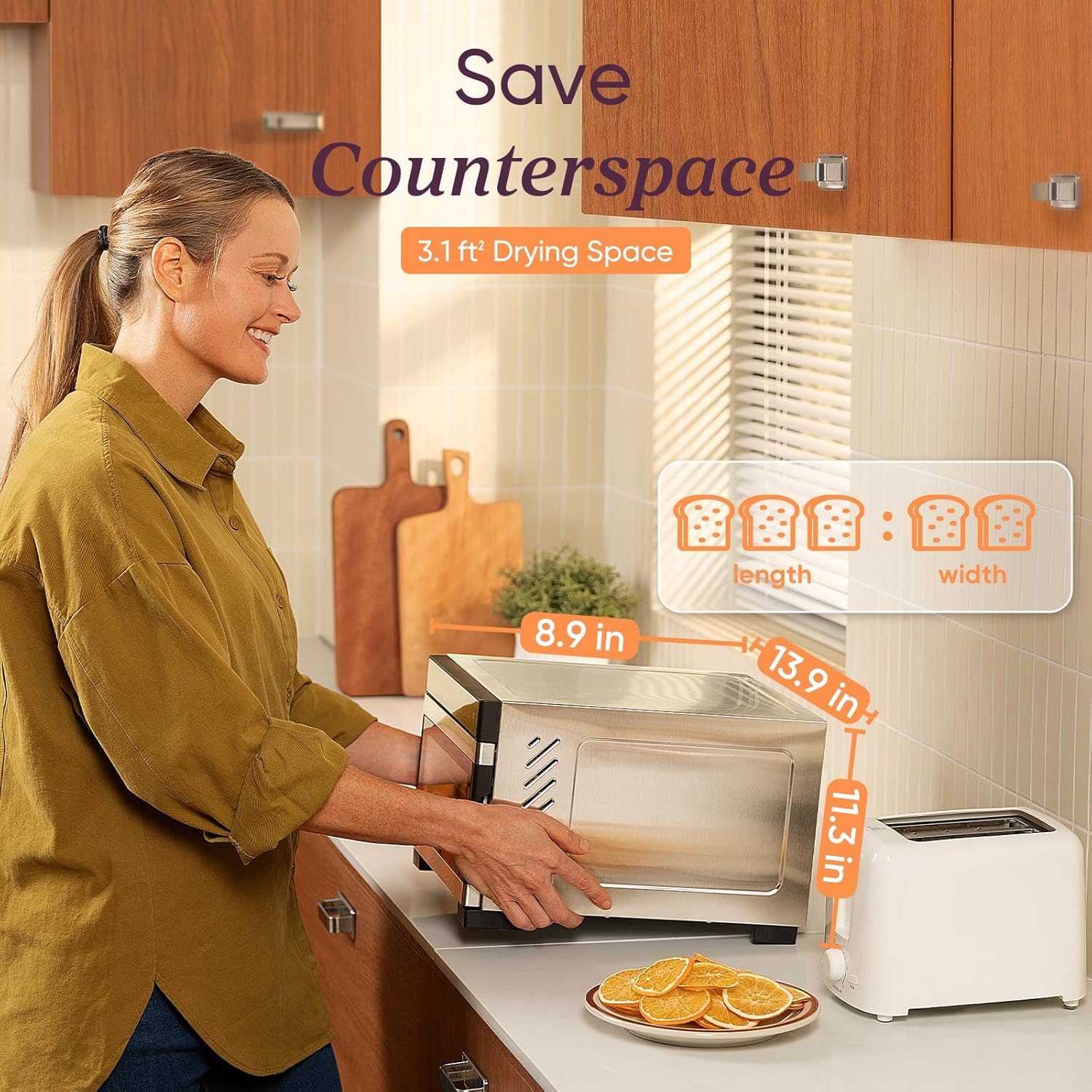 COSORI Food Dehydrator Bigger Than 7 Trays With Large 6.5" Drying Space 600W Power wourant
