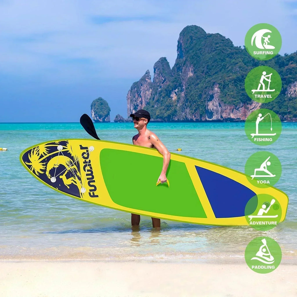 FunWater Inflatable Stand Up Paddle Board Premium SUP Paddle Accessories EVA Deck wourant