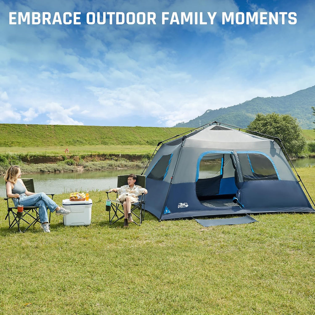 Quick-opening tent family camping tent pop-up camping tent large waterproof tent wourant